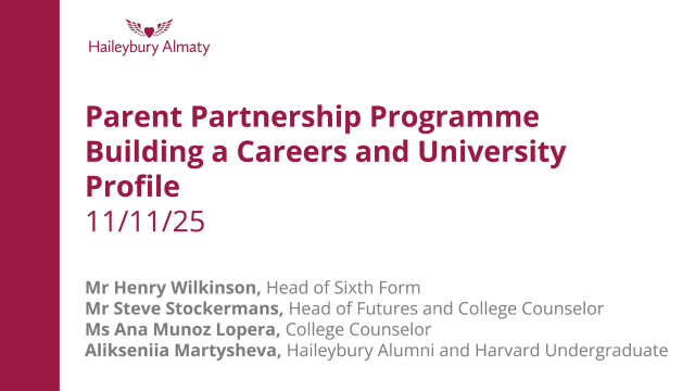 Building a Careers and University Profile 11/11/25