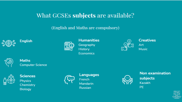 What IGCSE subjects are available?