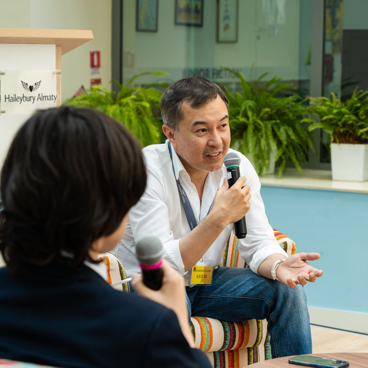 Mr. Akan Satayev, a renowned filmmaker and producer, shared his experiences and insights with our students and staff.